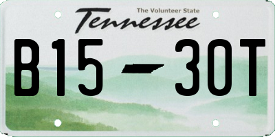 TN license plate B1530T