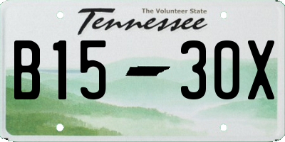 TN license plate B1530X