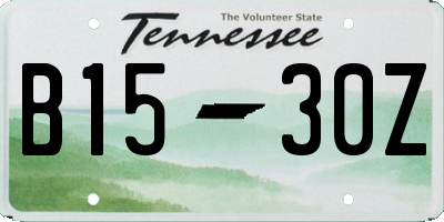 TN license plate B1530Z