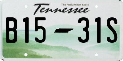 TN license plate B1531S