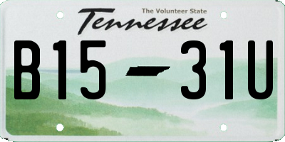 TN license plate B1531U