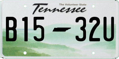 TN license plate B1532U
