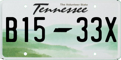 TN license plate B1533X