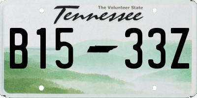 TN license plate B1533Z