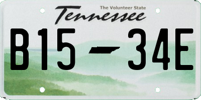 TN license plate B1534E