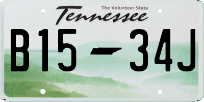 TN license plate B1534J