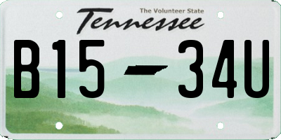 TN license plate B1534U
