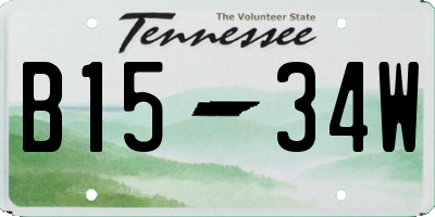 TN license plate B1534W