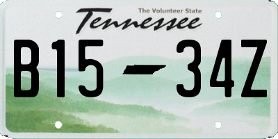 TN license plate B1534Z