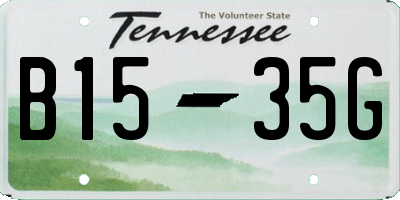 TN license plate B1535G