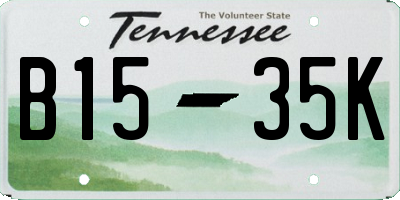 TN license plate B1535K
