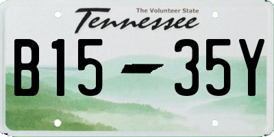 TN license plate B1535Y