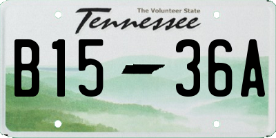 TN license plate B1536A