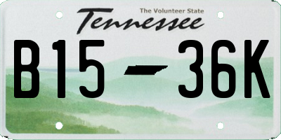 TN license plate B1536K