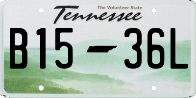 TN license plate B1536L