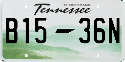 TN license plate B1536N