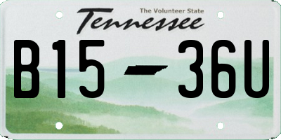 TN license plate B1536U