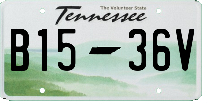 TN license plate B1536V