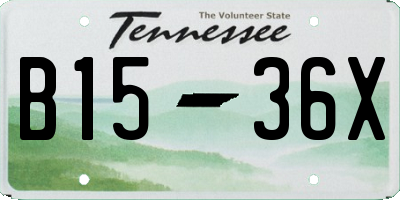 TN license plate B1536X