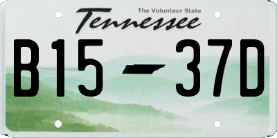 TN license plate B1537D