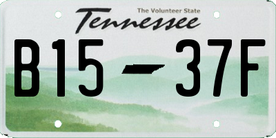 TN license plate B1537F