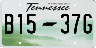 TN license plate B1537G