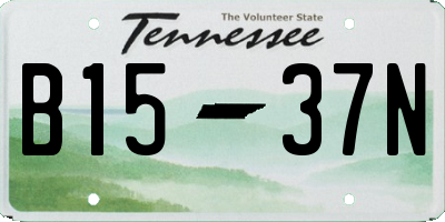 TN license plate B1537N