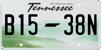 TN license plate B1538N