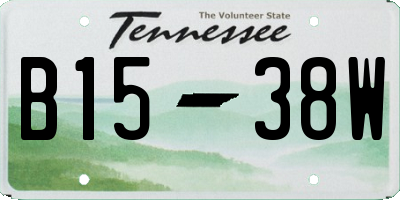 TN license plate B1538W