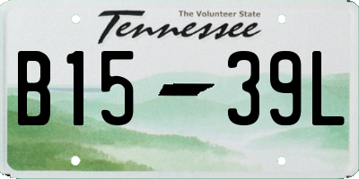 TN license plate B1539L