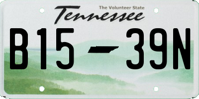 TN license plate B1539N