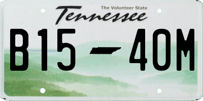 TN license plate B1540M