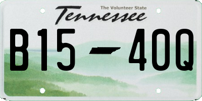 TN license plate B1540Q