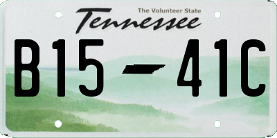 TN license plate B1541C