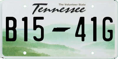 TN license plate B1541G