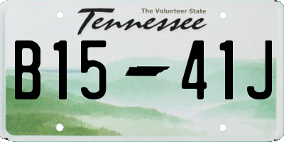 TN license plate B1541J