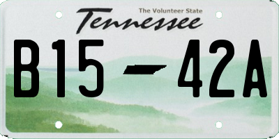 TN license plate B1542A