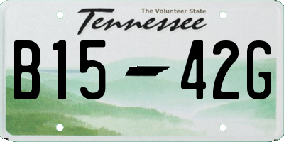 TN license plate B1542G