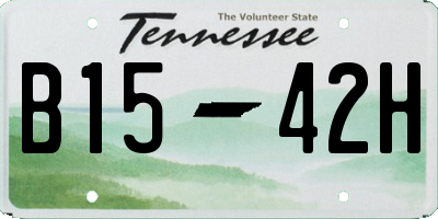 TN license plate B1542H