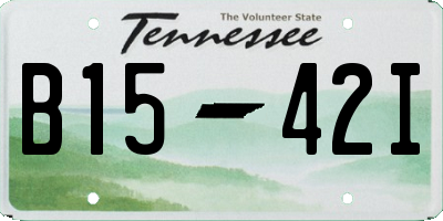 TN license plate B1542I