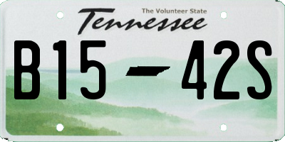 TN license plate B1542S