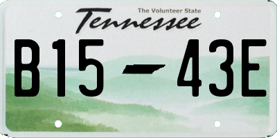 TN license plate B1543E