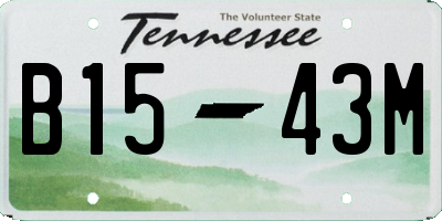 TN license plate B1543M