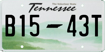 TN license plate B1543T
