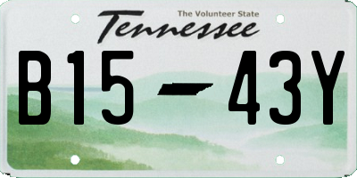TN license plate B1543Y