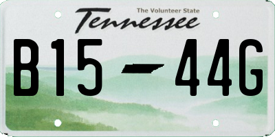 TN license plate B1544G