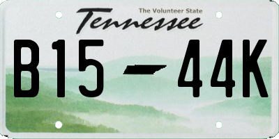 TN license plate B1544K