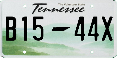 TN license plate B1544X