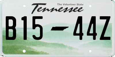 TN license plate B1544Z