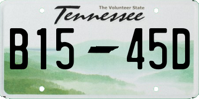 TN license plate B1545D